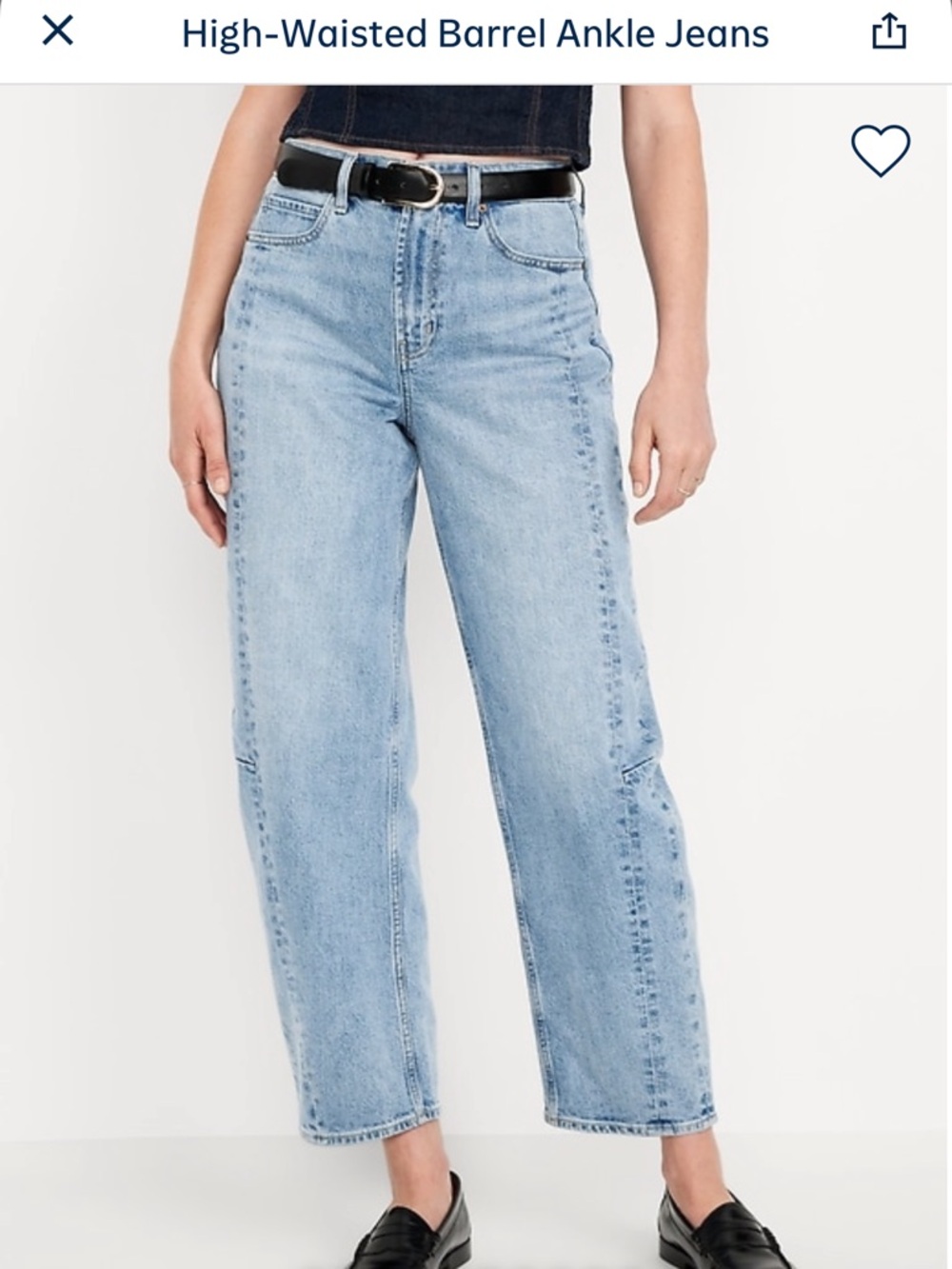 Old Navy High Rise Ankle Barrel Jeans